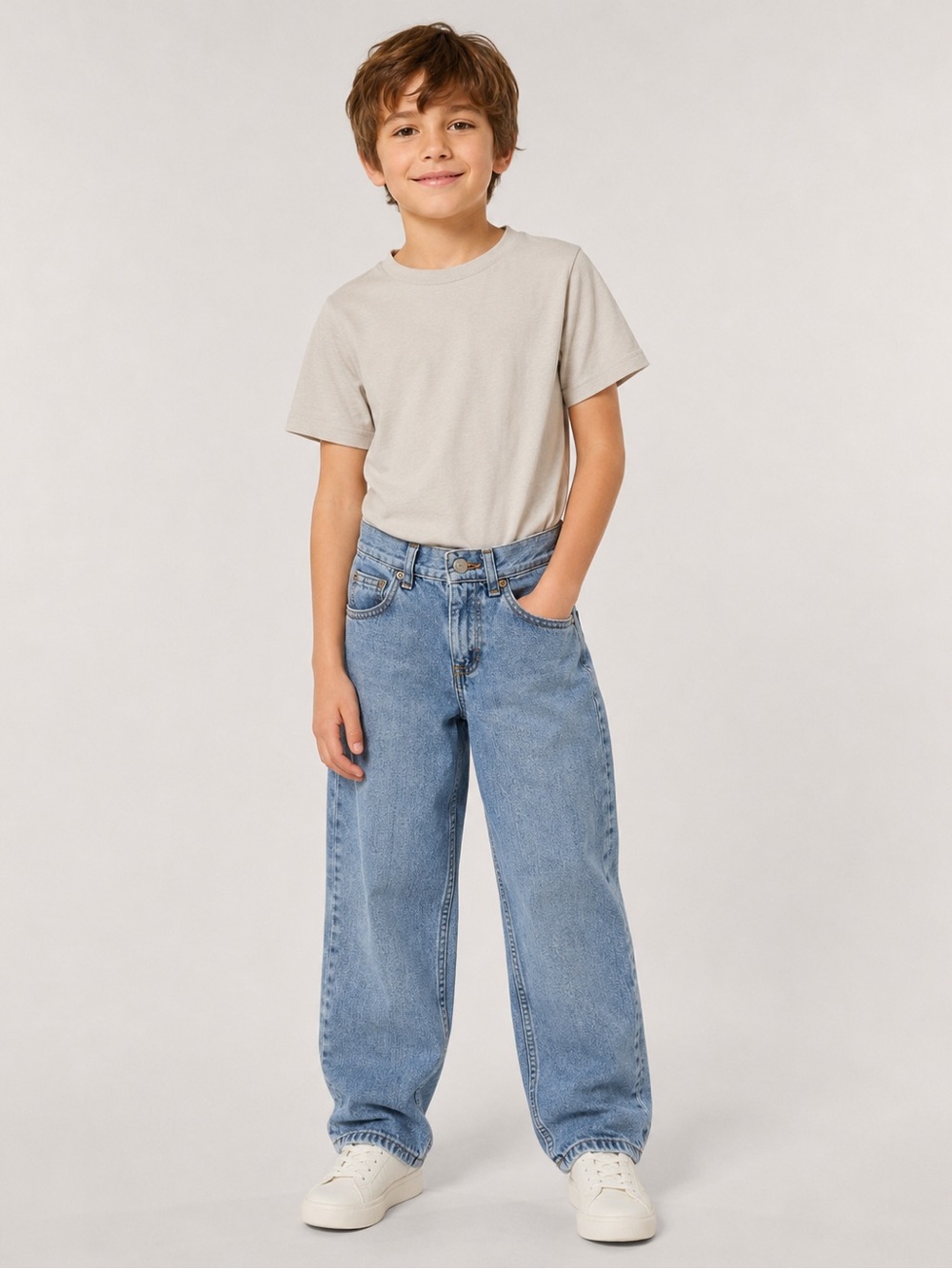 Lee Boys Size 10 Slim Jeans Adjustable Waist 100% Cotton Straight Leg